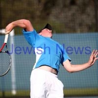 30-9-12. Victorian Jewish Tennis Championships. Paul Arber def Luke Goldberg, 6 - 1, 6 - 3. Luke Goldberg. Photo: Peter Haskin