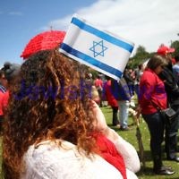 18-11-12. Solidarity rally for Israel. More than 1200 people rallied to show their support for Israel at Princes Park, Caulfield. Photo: Peter Haskin