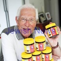 9-1-12. A toast to Dr Peter Schiff. Appearing on 75,000 jars of Vegemite in recognition of his more than 50 years of blood donation with an estimated 1600 lives saved. Photo: Peter Haskin