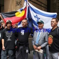 6-12-2012. Uncle Boydie, the grandson of Aboriginal activist William Cooper sought to right history’s wrongs as he embarked on a three-hour walk from Footscray to Melbourne’s CBD to deliver the petition his grandfather wrote, protesting horrors of Kristallnacht. Photos: Lochlan Tangas