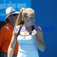 Australian Open Qualifiers 2013. January 10. Julia Glushko (ISR) def Mariana Duque-Marino (COL) [23] 6-2 4-6 7-5. Photo: Peter Haskin
