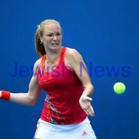 Australian Open Qualifiers 2013. January 11. Julia Glushko(ISR) lost to Tereza Mrdeza (CRO) 6-0 4-6 3-6. Photo: Peter Haskin