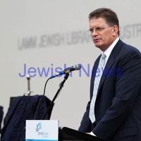18-3-12. Opening of Lamm Jewish Library of Australia. Victorian Premier Ted  Baillieu speaking at the official opening. Photo: Peter Haskin