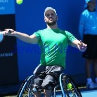 Australian Open 2013. Qtr finals, mens wheelchair. Adam Kellerman (AUS) lost to Stefan Olsson (SWE) 6-4 6-3. Olsson. Photo: Peter Haskin Australian Open 2013. Qtr finals, mens wheelchair. Adam Kellerman (AUS) lost to Stefan Olsson (SWE) 6-4 6-3. Olsson. Photo: Peter Haskin