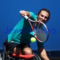 Australian Open 2013. Qtr finals, mens wheelchair. Adam Kellerman (AUS) lost to Stefan Olsson (SWE) 6-4 6-3. Photo: Peter Haskin Australian Open 2013. Qtr finals, mens wheelchair. Adam Kellerman (AUS) lost to Stefan Olsson (SWE) 6-4 6-3. Photo: Peter Haskin
