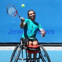 Australian Open 2013. Qtr finals, mens wheelchair. Adam Kellerman (AUS) (right) lost to Stefan Olsson (SWE) 6-4 6-3. Photo: Peter Haskin Australian Open 2013. Qtr finals, mens wheelchair. Adam Kellerman (AUS) (right) lost to Stefan Olsson (SWE) 6-4 6-3. Photo: Peter Haskin