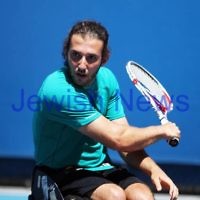 Australian Open 2013. Qtr finals, mens wheelchair. Adam Kellerman (AUS) (right) lost to Stefan Olsson (SWE) 6-4 6-3. Photo: Peter Haskin Australian Open 2013. Qtr finals, mens wheelchair. Adam Kellerman (AUS) (right) lost to Stefan Olsson (SWE) 6-4 6-3. Photo: Peter Haskin