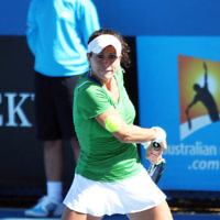 Australian Open Qualifiers 2013. January 10. Kurumi Nara def Julia Cohen (9) 6-0, 6-1. Photo: Peter Haskin