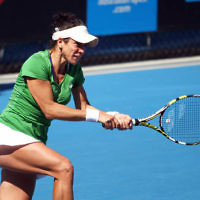 Australian Open Qualifiers 2013. January 10. Kurumi Nara (JPN) def Julia Cohen (USA) (9) 6-0, 6-1. Photo: Peter Haskin
