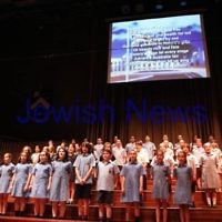 4-4-13. Yom Ha Shoah commemoration 2013. Remembering 70 years since the Warsaw Ghetto uprising. Robert Blackwood Hall, Monash University.   Photo: Peter Haskin