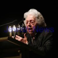 4-4-13. Yom Ha Shoah commemoration 2013. Remembering 70 years since the Warsaw Ghetto uprising. Robert Blackwood Hall, Monash University.   Maria Lewit. Photo: Peter Haskin