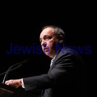4-4-13. Yom Ha Shoah commemoration 2013. Remembering 70 years since the Warsaw Ghetto uprising. Robert Blackwood Hall, Monash University.  Israeli Ambassador Yuval Rotem. Photo: Peter Haskin