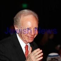 6-3-13. UIA Gala Dinner. Peninsula Docklands. Former US Senator and vice presidential candidate Joe Lieberman. Photo: Peter Haskin