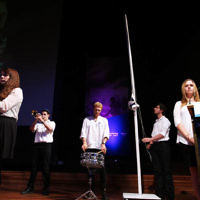 14-4-13. Yom Ha Zikaron at Robert Blackwood Hall, Monash University. Photo: Peter Haskin 14-4-13. Yom Ha Zikaron at Robert Blackwood Hall, Monash University. Photo: Peter Haskin