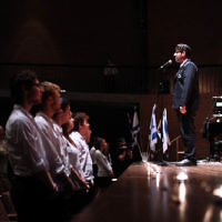 14-4-13. Yom Ha Zikaron at Robert Blackwood Hall, Monash University. Photo: Peter Haskin 14-4-13. Yom Ha Zikaron at Robert Blackwood Hall, Monash University. Photo: Peter Haskin