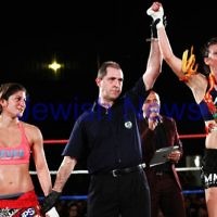 5-10-13. Road to Rebellion 2. Muay Thai boxing at Power House, Albert Park. Tali Silberman (left) v Claire Foreman. Foreman defeats Silberman in unamimous points decision. Photo: Peter Haskin 5-10-13. Road to Rebellion 2. Muay Thai boxing at Power House, Albert Park. Tali Silberman (left) v Claire Foreman. Foreman defeats Silberman in unamimous points decision. Photo: Peter Haskin
