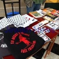 16-9-13. State Library of Victoria. Lecture by Richard Falk on " Human Rights in the Occupied Palestinian Territories". Some of the material on display from the Students for Palestine organisation. Photo: Peter Haskin 16-9-13. State Library of Victoria. Lecture by Richard Falk on " Human Rights in the Occupied Palestinian Territories". Some of the material on display from the Students for Palestine organisation. Photo: Peter Haskin