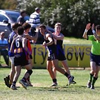 15-9-13. AJAX U 19 grand final versus Whitefriars at Trevor Barker Oval, Sandringham. AJAX were defreated by Whitefriars by 8 points in extra time. Scores were level at half time and full time.  Photo: Peter Haskin