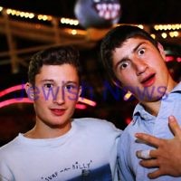 23-9-13. Chabad Youth annual Succot celebration at Luna Park. Eli Lerner (left), Levi Shelevetsky. Photo: Peter Haskin