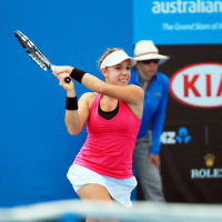 9-1-14. Australian Open Qualifying round 1, day 2. Sharon Fichman (CAN) lost to Belinda Bencic (SUI) 3-6 1-6. Photo: Peter Haskin