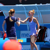 16-1-14. Australian Open. Womens singles, round 2. Camila Giorgi (ITA) lost to Alize Cornet (FRA) 3-6 6-4 4-6. Photo: Peter Haskin