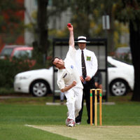 10-11-13. Cricket. AJAX first XI v Monash at Monash University. Alan Goldstein. Photo: Peter Haskin