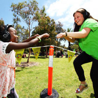 17-11-13. Mitzvah Day 2013. Jewish Aid Australia co ordinated many activities at Caulfield Park with the Sudanese community . Photo: Peter Haskin