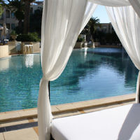 Poolside cabana at the luxury Palazzo Versace hotel on the Gold Coast.