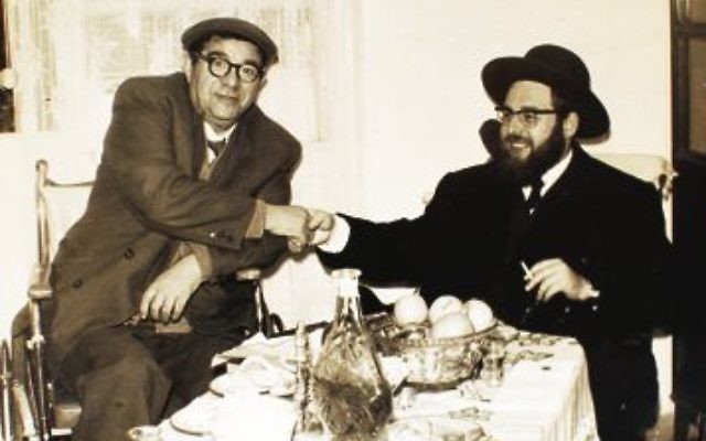 Yona Eckstein (left) with a man he rescued