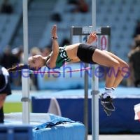 16-2-14. Victorian Junior Athletics Championships. Lakeside Stadium. Women's high jump. Photo: Peter Haskin