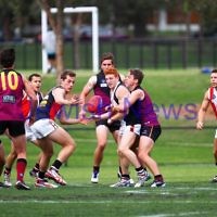 26-4-14. AJAX lost to Old Haileybuty by 27 points at Princes Park, Caulfield. Photo: Peter Haskin 26-4-14. AJAX lost to Old Haileybuty by 27 points at Princes Park, Caulfield. Photo: Peter Haskin