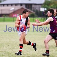 26-4-14. AJAX lost to Old Haileybuty by 27 points at Princes Park, Caulfield. Photo: Peter Haskin 26-4-14. AJAX lost to Old Haileybuty by 27 points at Princes Park, Caulfield. Photo: Peter Haskin