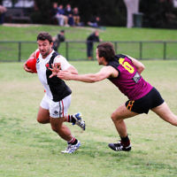 26-4-14. AJAX lost to Old Haileybuty by 27 points at Princes Park, Caulfield. Photo: Peter Haskin 26-4-14. AJAX lost to Old Haileybuty by 27 points at Princes Park, Caulfield. Photo: Peter Haskin