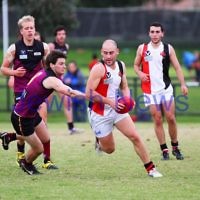 26-4-14. AJAX lost to Old Haileybuty by 27 points at Princes Park, Caulfield. Photo: Peter Haskin 26-4-14. AJAX lost to Old Haileybuty by 27 points at Princes Park, Caulfield. Photo: Peter Haskin