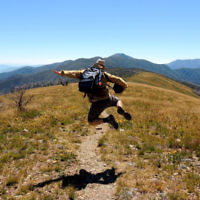 Dovi Broner enjoys hiking in the Alpine National Park in Victoria.