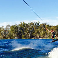 Jordan Kagan Gescheit enjoys waterskiing at Mildura in January 2015.