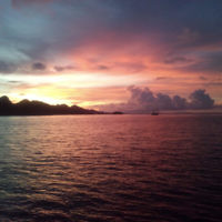 Stephen Scholem entered this photo taken at sunset in Raja Ampat, West Papua in November 2014.