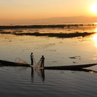 Josh Garkawe entered this photo taken at sunset at Inle Lake, Myanmar.
