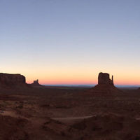 Kate Rudzyn entered this sunset photo taken at Monument Valley, USA in December 2014.