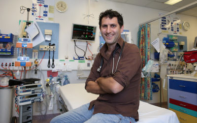 Israeli Doctor Saar Hashavya pictured in the emergency department of The Sydney Children’s Hospital in Randwick.