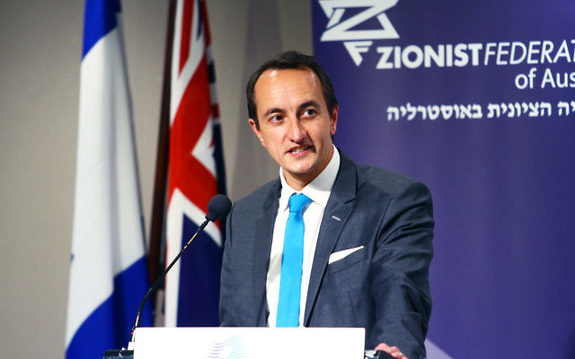 Dave Sharma, Australian Ambassador to Israel at Beth Weizmann Community Centre in Melbourne. Photo: Peter Haskin