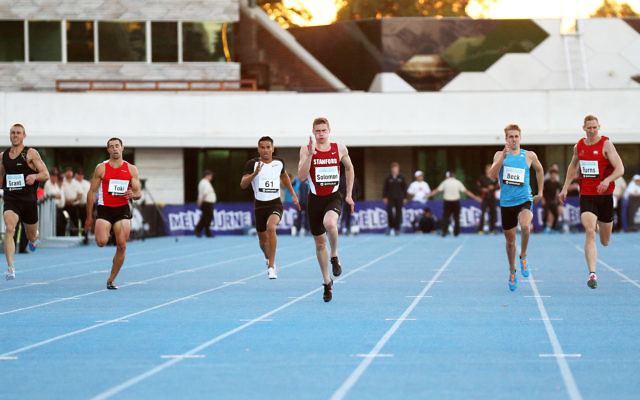 Steve Solomon at the 2014 Australian Athletic Championships. Photo: Peter Haskin