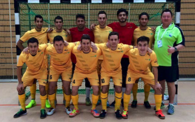 The Maccabi Australia futsal team.