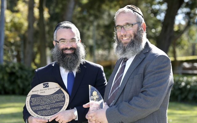 Rabbis Dovid Slavin and Mendel Kastel. Photo: Noel Kessel