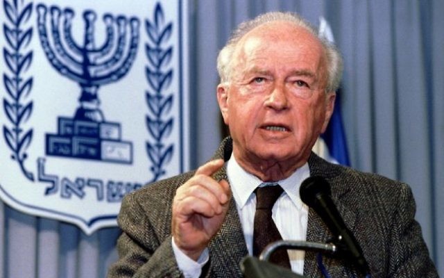The late Yitzhak Rabin.