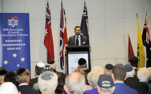 Rabbi Dr Benjamin Elton at the NAJEX commemoration.
Photo: Alan Shaw