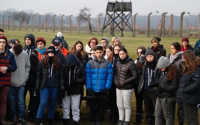 The IST participants at Auschwitz.