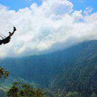 Eli Hochberg entered this photo taken on a giant swing on top of a mountain in Ecuador.