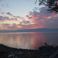Yakira Ossip entered this sunset photo taken at Lake Kinneret, Israel.