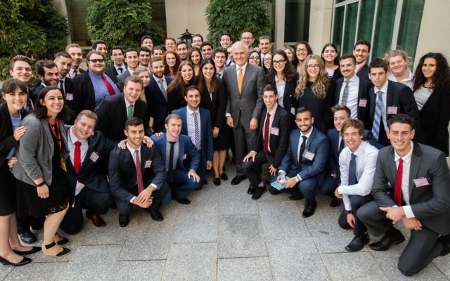 Malcolm Turnbull with Jewish students at Parliament House during AUJS Political Training Seminar (PTS) last week. Photo: Andrew Taylor